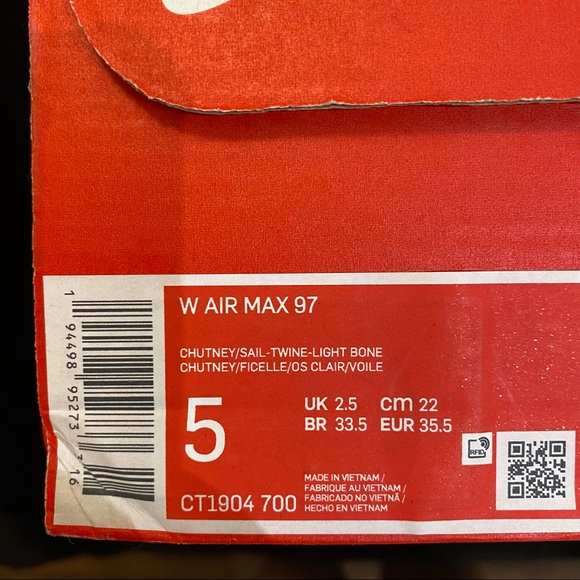 Nike Air Max 97 | Chutney | Size 5 Women NWT - Picture 8 of 8